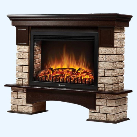 Forte Wood 30 камень коричневый шпон темный дуб (1292164) Firelight Портал